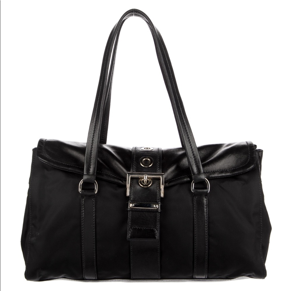 Authentic Prada Tessuco and Nappa tote. Very good used condition